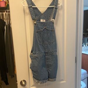 Old Navy Blue Denim Short Overalls
